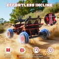 thumbnail image 2 of 36V Electric Ride On Car for Big Kids, 2 Seater 36V Powered Electric Ride on Toy with Rear Wheel Spring Suspension, Bluetooth, Music, Max 8.7 MPH, Kids Electric Vehicle for Boys Girls Ages 6+, Red, 2 of 8
