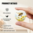 thumbnail image 3 of Glass Refrigerator Magnet 6Pcs Magnetic Fridge Sticker,Decor for Kitchen,Whiteboard,Cabinet,Bee With Wings Spread Flying Over Yellow Flowers, 3 of 5