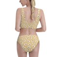 thumbnail image 3 of Picia Daisies Flowers Women's High Waisted Bikini Scoop Neck Swimsuit Two Pieces Bathing Suit-X-Large, 3 of 8