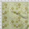 thumbnail image 4 of oneOone Rayon Light Olive Green Fabric Geometric Craft Projects Decor Fabric Printed By The Yard 56 Inch Wide, 4 of 4