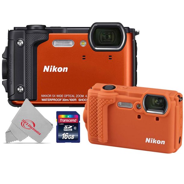 NIKON COOLPIX W300 16MP Waterproof WiFi UHD 4K/30p Video Recording Digital Camer + CFCP3