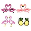 Sushafen 4 Pcs Funny Flamingo Sunglass Pineapple Sunglasses Tropical Sunglasses Novelty Sunglasses For Hawaiian Luau Party Summer Fancy Dress Party Beach Party Pool Parties Decorations