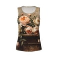 thumbnail image 4 of Lsque Vintage Peonies Rustic Charm Printed Workout Tank Tops for Women, Athletic Sports Tank Tops, Compression Sleeveless Dry Fit Shirts,Sleeveless Yoga Shirt-X-Large, 4 of 9
