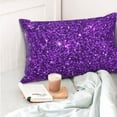 thumbnail image 6 of Kll Purple Glitter Pillow Covers Envelope Closure,Super Soft And Cozy Fuzzy Fleece Pillow Case Cover 14"X20", 6 of 9