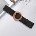 thumbnail image 6 of Segolike Woven Belt, Elastic Stretch Waist Belt, Clothing Decoration Lady Waist Belt, Adjustable Ladies Wooden Buckle Braided Dress Belt for, 6 of 8
