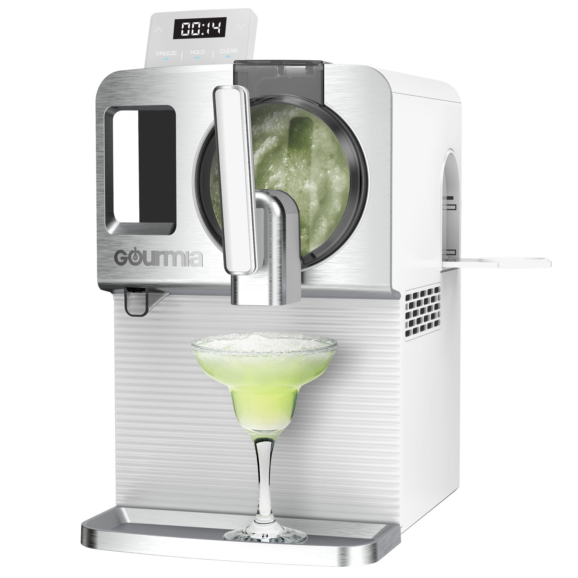 Gourmia 1-Liter Automatic Soft Serve Ice Cream & Frozen Drink Maker, White, Liter Automatic Soft Serve Ice Cream & Frozen Drink Maker