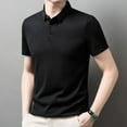 thumbnail image 4 of Mens Polo Shirts Lapel Short Sleeved Casual Business Ice Silk Polo Shirts for Men, 4 of 6