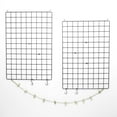 2 Pack Grid Wall Panels Metal Wire Photo Rack Multifunctional Display