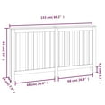 thumbnail image 2 of vidaXL 1 Piece Solid Pine Wood Radiator Cover Cabinet 60.2"x7.5"x33.1", 2 of 8