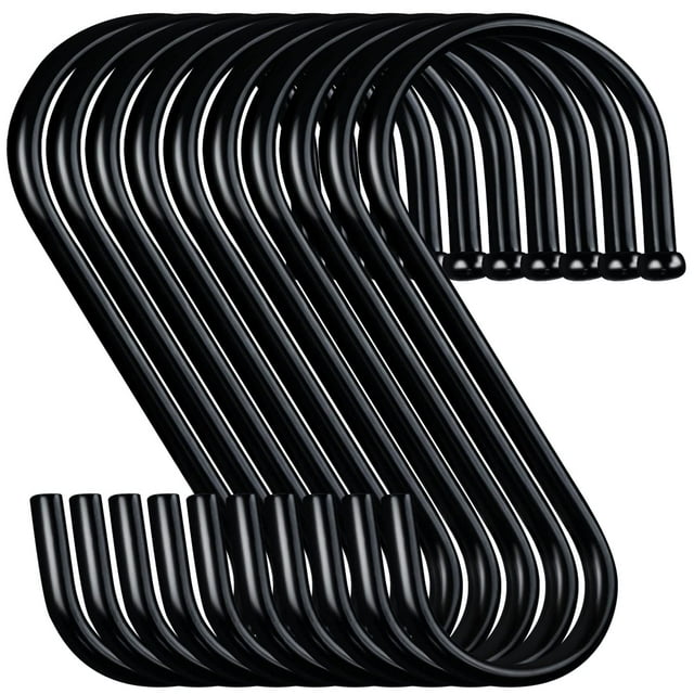 Ganchos En S Para Colgar Ganchos En Forma De S De Metal Resistente Negro Para Colgar Ropa Ganchos Para Estantes De Ollas De Cocina Ganchos De Armario Para Colgar Bolsas De Jeans Ganchos Utilitarios Pa