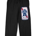 thumbnail image 6 of Pabst Blue Ribbon Logo Men's Black Sleep Pants-Medium, 6 of 7