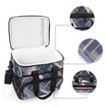 thumbnail image 6 of FORMRS Insulated Cooler Bag 24 Cans Capacity Soft Leakproof Lunch Box with Side Pockets, Black Stripes, 6 of 7
