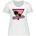 thumbnail image 3 of Inktastic California with Triangle and Palm Trees Women's Plus Size T-Shirt, 3 of 5