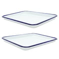 thumbnail image 3 of 2Pcs Rectangular Enamel Baking Pan Pie Baking Pan Food Baking Pan Kitchen Multi-functional Baking Pan, 3 of 9