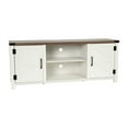 thumbnail image 3 of Flash Furniture Farmhouse Barn Door Wooden TV Stand for up to 65" TVs, White Wash Finish, 3 of 16