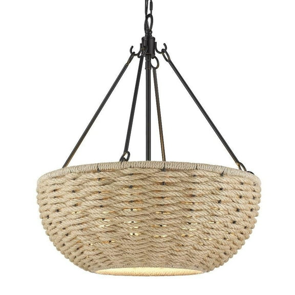 4 Light Pendant in Sturdy Style 24.25 inches High By 20.25 inches Wide Bailey Street Home 170-Bel-4442568