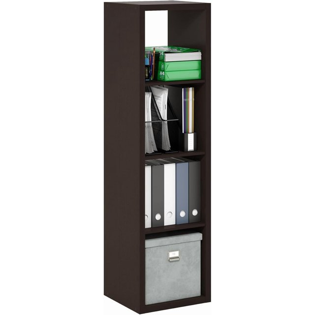 Cubicle Book Shelf Vertical Thick Frame Bookshelf Horizontally & Vertically Reversible Bookcase with Open Back x x for Living Room Bedroom Home Office