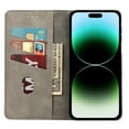 thumbnail image 2 of Allytech Slim Wallet Case for iPhone 15 Pro Max, Luxury PU Leather + Soft TPU Cover with Card Slots & Cash Pocket, Magnetic Closure Kickstand Shockproof Business Case for Women men - Gray, 2 of 9