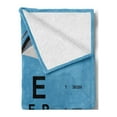 thumbnail image 2 of Eye Chart Soft Flannel Fleece Throw Blanket, Cartoon Style Female Doctor Ophthalmologist with an Eye and Graph, Cozy Plush for Indoor and Outdoor Use, 60" x 80", Sea Blue and Multicolor, by Ambesonne, 2 of 5