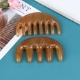 thumbnail image 5 of 1×Natural Ox Horn Pocket Comb Wide Toothed Comb SPA Massage Brush Hair Care Tool, 5 of 9