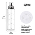 thumbnail image 6 of Uxcell Glass Stainless Steel Olive Oil Dispenser Bottle Pour Drip-Free with Marks 500ML, 6 of 7
