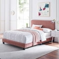 thumbnail image 3 of Modway Celine Channel Tufted Performance Velvet Full Bed in Dusty Rose, 3 of 9