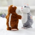 thumbnail image 5 of Lovely Talking Plush Hamster Toy, Can Change Voice, Record Sounds, Nod Head or Walk, Early Education for Baby, Different Size for Choice gray and nodding 18cm, 5 of 8