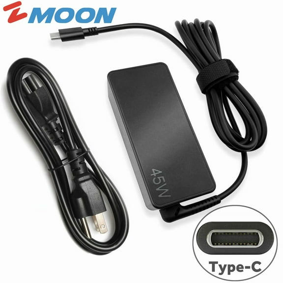 45W USB Type C AC Charger for HP Spectre x360 13 TPN-CA01;Lenovo Yoga 720 910 720-13IKB 910-13IKB;Miix 720-12ikb;IdeaPad 720s;Thinkpad X1 Tablet Yoga 5 Pro GX20M33579 Power Adapter Supply Cord 5Feet