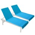thumbnail image 1 of Funda para Silla de Lounge de Piscina COTTON CRAFT 100% Algodón Juego de 2 en Color Aqua, 1 of 9