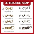 thumbnail image 2 of Jeffers Solid Brass Trigger Snap with Square Swivel Eye – Heavy Duty Zinc Plated Clip for Tack, Dog Leash, Rope, Horse Tack, Farm, Pet, Backpack, Hardware, Home Use - 3/4" - 1 pack, 2 of 2