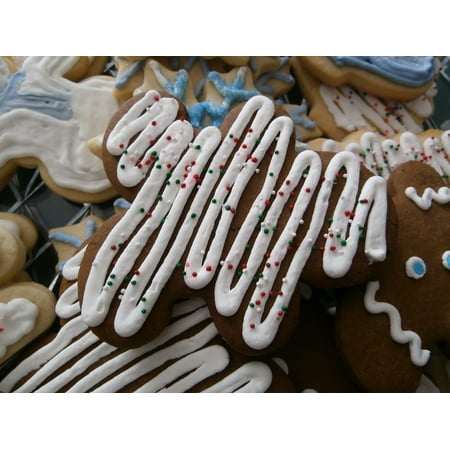 - Laminated Poster Holiday Icing Gingerbread Biscuit Homemade Cookies Poster Print 11 x 17