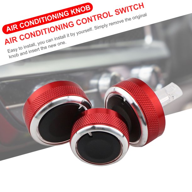 Interruptor de control HVAC, perilla de aire acondicionado de aleación de aluminio para Nissan NV200/Evalia Ndcxsfigh Accesorios para autos y motos