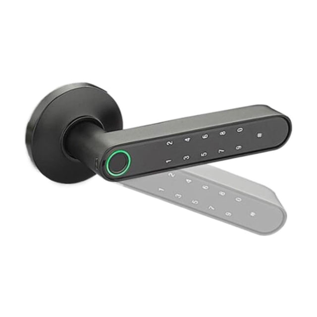 Smart Lock Biometric Fingerprint Door lock Smart Handle Lock Rechargeable Battery AntiTheft App No wire