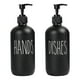 thumbnail image 1 of Juego de 2 Dispensadores de JabóN, Contiene un Dispensador de JabóN para Platos y un Dispensador de JabóN de Vidrio de 16 Oz con Bomba (Negro), 1 of 5