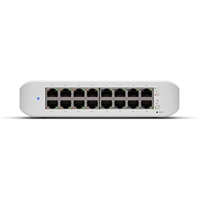 Switch Ubiquiti UniFi Lite 16 PoE de 16 puertos Gigabit con 8 puertos PoE+