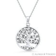 thumbnail image 1 of Antique-Finish Tree-of-Life Charm Pendant in .925 Sterling Silver, 1 of 1