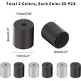 thumbnail image 2 of 2 Colors 40pcs Stainless Steel Cord Ends Column Leather Cord End Caps Cord 6mm Inner Diameter End Caps Cord End, 2 of 9