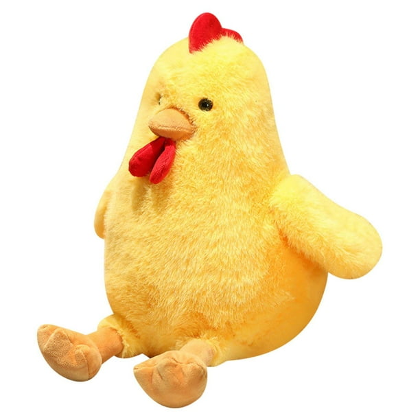 Juguete de peluche de pollo, suave, para decoración de dormitorio, adorable pollo de peluche. Amarillo