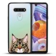 thumbnail image 2 of FINCIBO Slim TPU Bumper + Clear Hard Back Cover for LG Stylo 6 6.8" 2020, Animal Black Brown Maine Coon Cat, 2 of 6