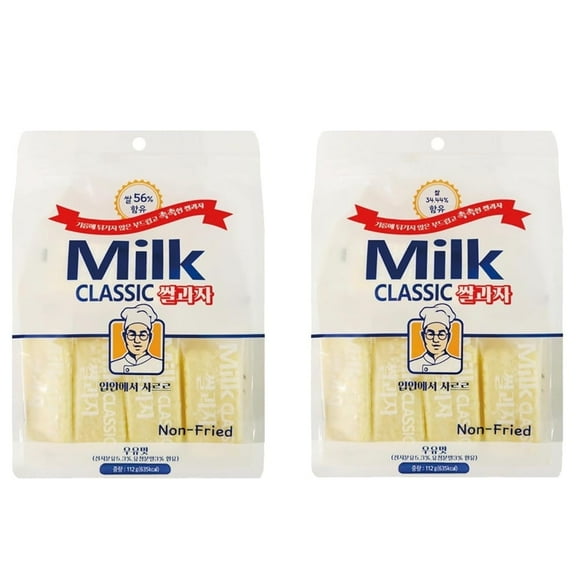 Box of Life Korean Snack Variety Pack - Korean Milk Classic Rice Snack 240g (2 Packs)