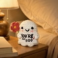 thumbnail image 5 of You're My Boo Crochet Ghost with Flower - Anniversary Love Birthday Halloween Gifts for Women Men Boyfriend Girlfriend, Card for Husband Wife - Holiday Stuffers for Halloween Valentine Christmas, 5 of 9