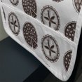 thumbnail image 3 of Dessert Microwave Oven Cover, Hand Drawn American Pies Pattern Sketchy Traditional Food Image on Plain Backdrop, Water Resistant Organizer with Pockets Kitchen, 36" x 12", Taupe White, by Ambesonne, 3 of 4