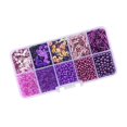 thumbnail image 2 of Cuentas espaciadoras Soledad lentejuelas vidrio morado oscuro, 2 of 10