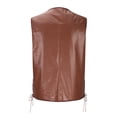thumbnail image 4 of Gilet Sans Manches en Cuir à Col en V avec Poches pour Hommes, 4 of 5