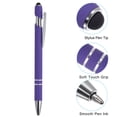thumbnail image 4 of Bolígrafo Uxcell con punta de stylus, bolígrafo de metal, tinta negra, punta media de 1.0 mm, estilo 1, paquete de 12 en color púrpura, 4 of 6