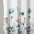 thumbnail image 3 of Blue and Coral Zuri Flora Shower Curtain-Fabric Watercolor Floral Print Design, x 72, 72" x 72", 3 of 5