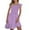 Purple, variant on Girls Sleeveless Square Neck Dress with Ruched Detail Kids Fashionable Backless Summer Sundress Toddler Casual Lightweight Party Gown Simple Stylish Vacation Outfits for Little Girls