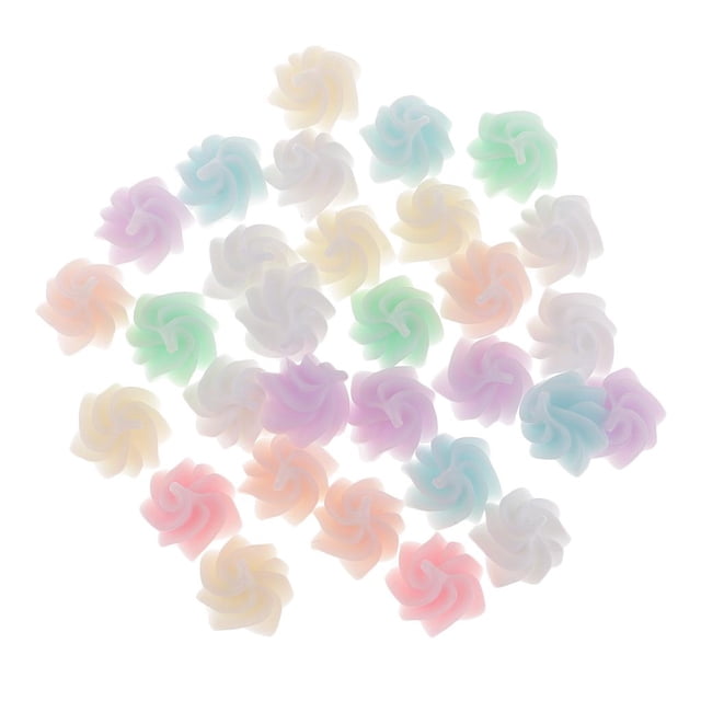 Abbracc 30 pcs Chocolate Cream Pattern Resin Flatback Cabochon Embellishments Decoden
