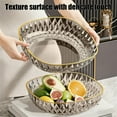 thumbnail image 4 of Clear Plastic Vegetable Tray with Gold Rim, Snack & Fruit Platter for Kitchen, Party, Picnic, Dishwasher Safe, 4 of 6
