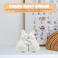 thumbnail image 6 of Masteelf Ceramic Bunny Bookends for Desktop Decoration White Pair Organize Books Prevent Falling, 6 of 8